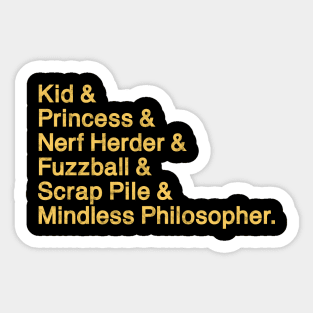 SW Names Sticker